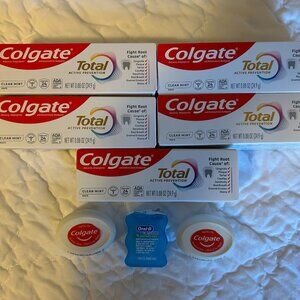 8 Colgate Total Toothpaste Clean Mint Floss Travel Size